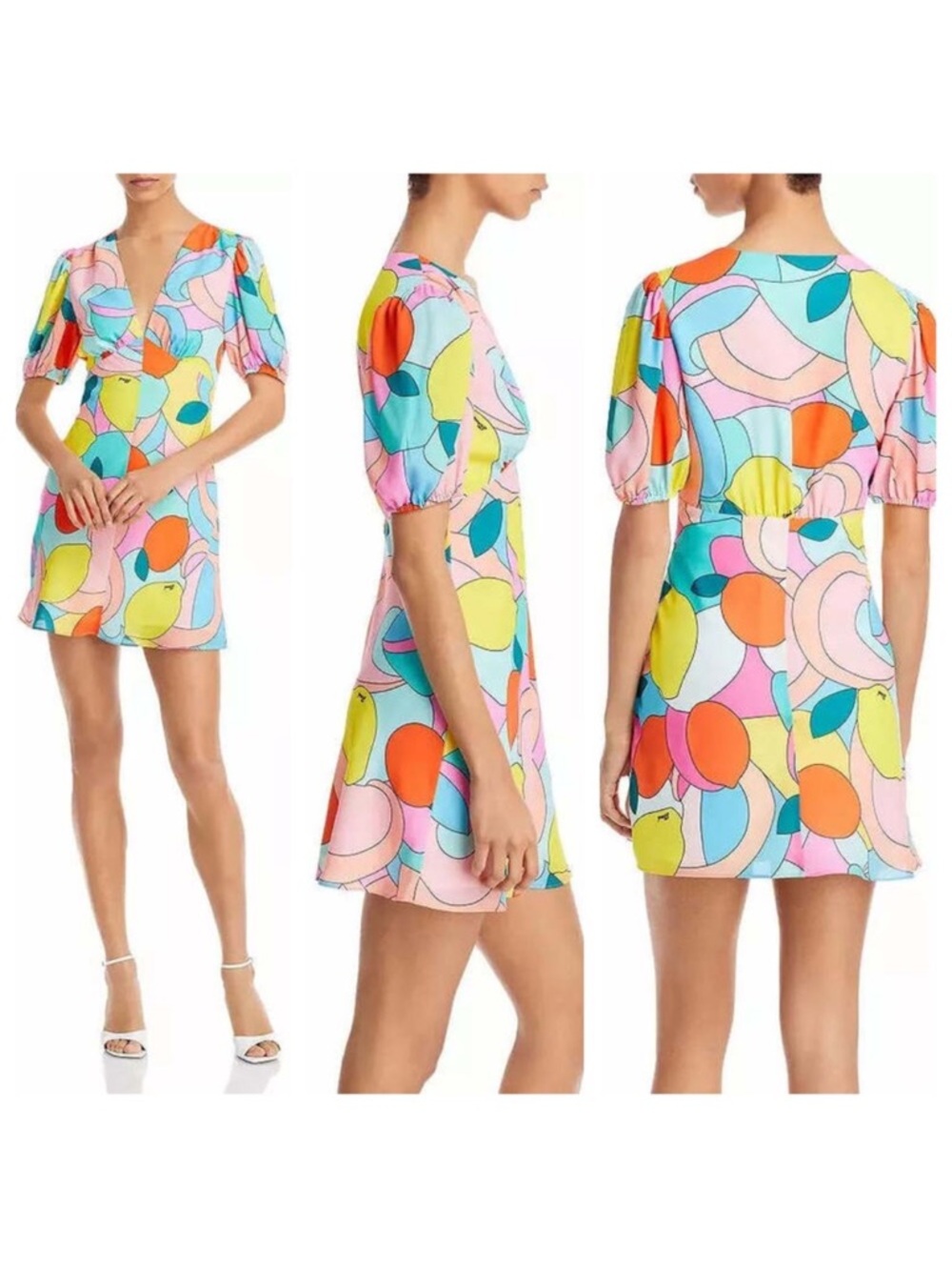 Staud Mills geo print colorful mini dress